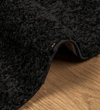 Shaggy-Teppich PAMPLONA Hochflor Modern Schwarz 80x200 cm