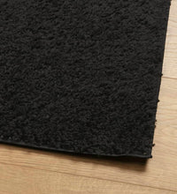 Shaggy-Teppich PAMPLONA Hochflor Modern Schwarz 80x250 cm