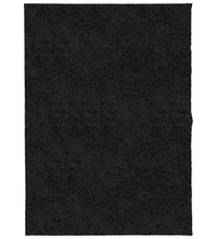 Shaggy-Teppich PAMPLONA Hochflor Modern Schwarz 140x200 cm