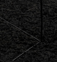 Shaggy-Teppich PAMPLONA Hochflor Modern Schwarz Ø 240 cm