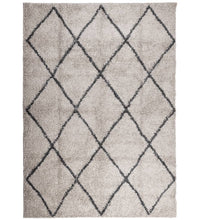 Shaggy-Teppich Hochflor Modern Beige Anthrazit 200x280 cm