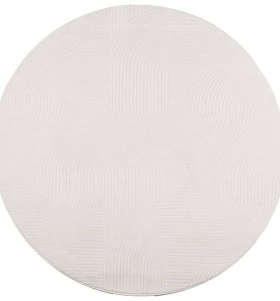 Teppich IZA Kurzflor Skandinavischer Look Creme Ø 80 cm