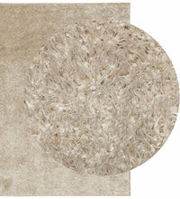 Teppich ISTAN Hochflor Glänzend Beige 120x170 cm