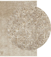 Teppich ISTAN Hochflor Glänzend Beige 140x200 cm