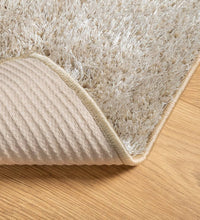 Teppich ISTAN Hochflor Glänzend Beige 160x230 cm