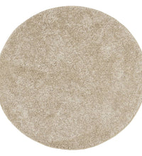 Teppich ISTAN Hochflor Glänzend Beige Ø 80 cm