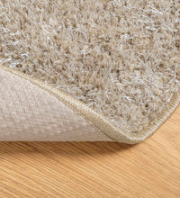 Teppich ISTAN Hochflor Glänzend Beige Ø 80 cm