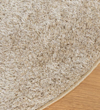 Teppich ISTAN Hochflor Glänzend Beige Ø 100 cm