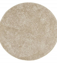 Teppich ISTAN Hochflor Glänzend Beige Ø 160 cm