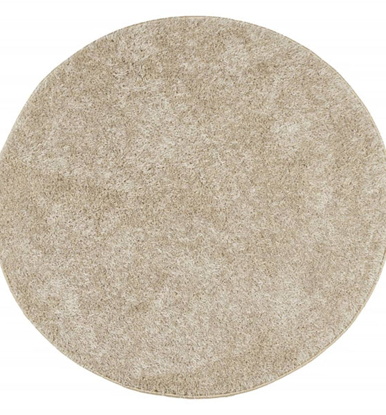 Teppich ISTAN Hochflor Glänzend Beige Ø 160 cm