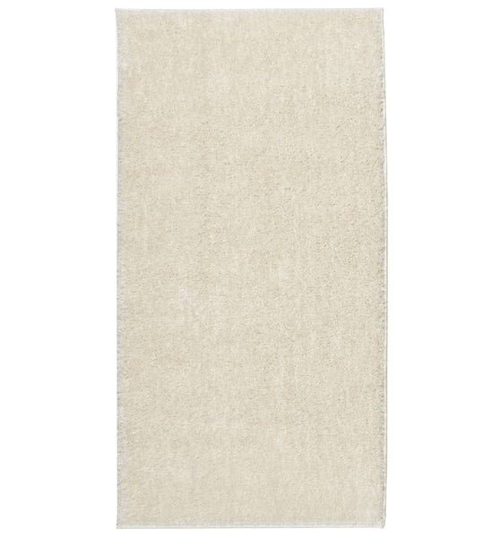 Teppich ISTAN Hochflor Glänzend Creme 100x200 cm