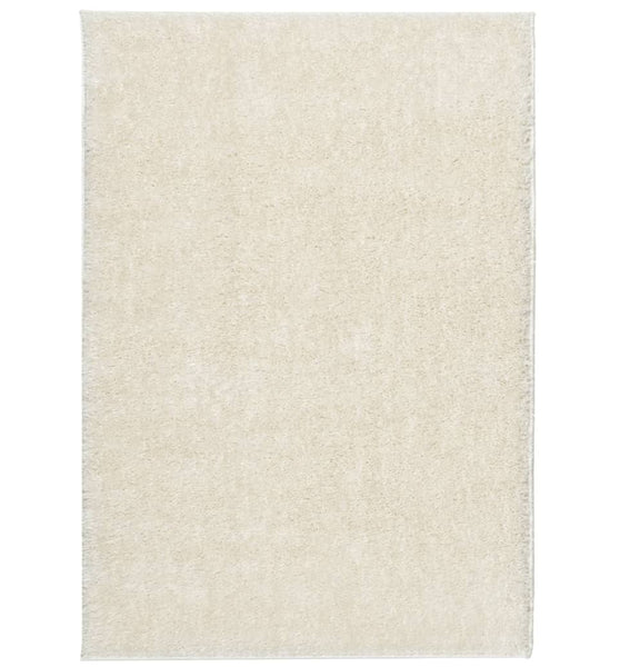 Teppich ISTAN Hochflor Glänzend Creme 120x170 cm