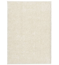 Teppich ISTAN Hochflor Glänzend Creme 140x200 cm