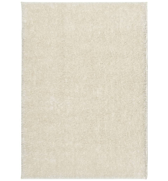 Teppich ISTAN Hochflor Glänzend Creme 240x340 cm