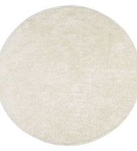 Teppich ISTAN Hochflor Glänzend Creme Ø 80 cm