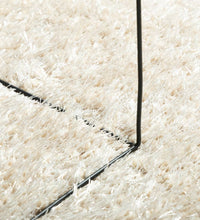 Teppich ISTAN Hochflor Glänzend Creme Ø 120 cm