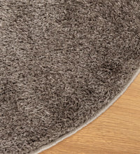 Teppich ISTAN Hochflor Glänzend Grau Ø 80 cm