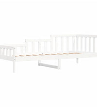 Tagesbett ohne Matratze Weiß 80x200 cm Massivholz Kiefer