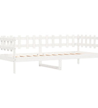 Tagesbett ohne Matratze Weiß 80x200 cm Massivholz Kiefer