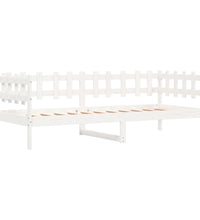 Tagesbett ohne Matratze Weiß 90x190 cm Massivholz Kiefer