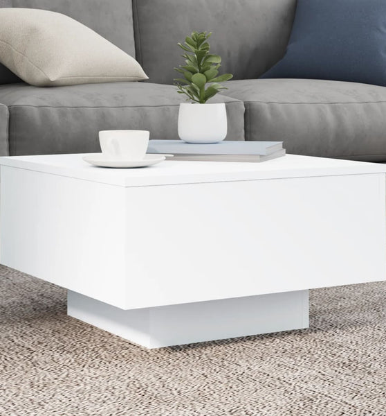 Couchtisch Weiß 55x55x31 cm Holzwerkstoff