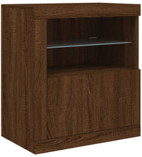 Sideboard mit LED-Leuchten Braun Eichen-Optik 60,5x37x67 cm