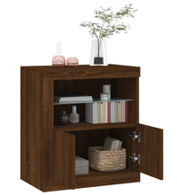 Sideboard mit LED-Leuchten Braun Eichen-Optik 60,5x37x67 cm