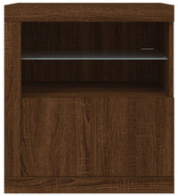 Sideboard mit LED-Leuchten Braun Eichen-Optik 60,5x37x67 cm