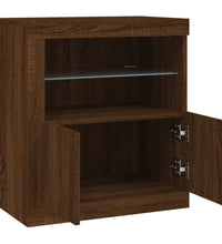 Sideboard mit LED-Leuchten Braun Eichen-Optik 60,5x37x67 cm