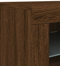 Sideboard mit LED-Leuchten Braun Eichen-Optik 60,5x37x67 cm