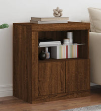 Sideboard mit LED-Leuchten Braun Eichen-Optik 60,5x37x67 cm