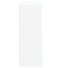 Beistellschrank mit LED-Leuchten Weiß Holzwerkstoff