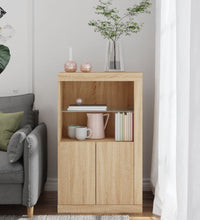 Beistellschrank mit LED-Leuchten Sonoma-Eiche Holzwerkstoff