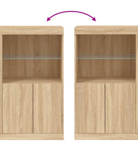 Beistellschrank mit LED-Leuchten Sonoma-Eiche Holzwerkstoff