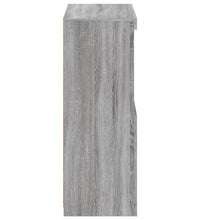 Beistellschrank mit LED-Leuchten Grau Sonoma Holzwerkstoff