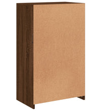 Beistellschrank mit LED-Leuchten Braun Eiche Holzwerkstoff