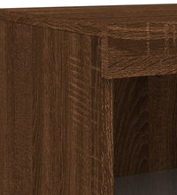 Beistellschrank mit LED-Leuchten Braun Eiche Holzwerkstoff