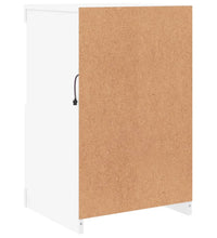 Beistellschrank mit LED-Leuchten Weiß Holzwerkstoff