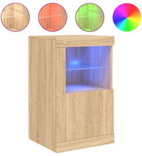 Beistellschrank mit LED-Leuchten Sonoma Eiche Holzwerkstoff