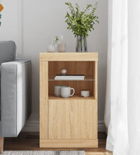 Beistellschrank mit LED-Leuchten Sonoma Eiche Holzwerkstoff