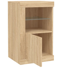 Beistellschrank mit LED-Leuchten Sonoma Eiche Holzwerkstoff