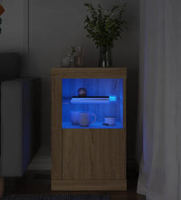 Beistellschrank mit LED-Leuchten Sonoma Eiche Holzwerkstoff