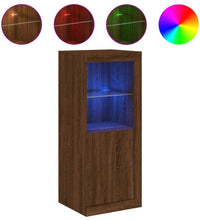 Sideboard mit LED-Leuchten Braun Eichen-Optik 41x37x100 cm