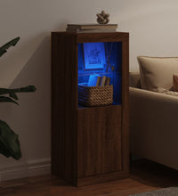Sideboard mit LED-Leuchten Braun Eichen-Optik 41x37x100 cm