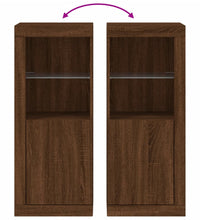 Sideboard mit LED-Leuchten Braun Eichen-Optik 41x37x100 cm