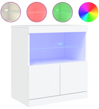 Sideboard mit LED-Leuchten Weiß 60x37x67 cm