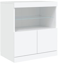 Sideboard mit LED-Leuchten Weiß 60x37x67 cm