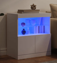 Sideboard mit LED-Leuchten Weiß 60x37x67 cm