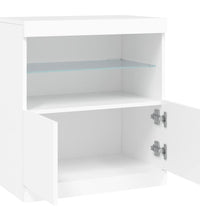Sideboard mit LED-Leuchten Weiß 60x37x67 cm