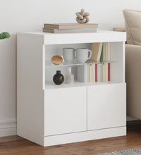 Sideboard mit LED-Leuchten Weiß 60x37x67 cm